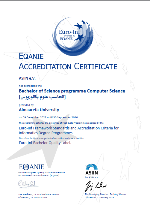 Academic Accreditation Certificate 1