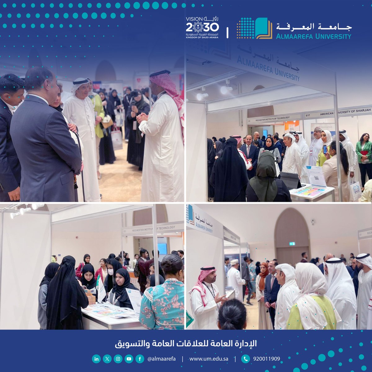 @almaarefa:-ضمن-خطة-#جامعة-المعرفة-للتعريف-ببرنامج-ومنصة-#ادرس-في-السعودية،جناح-الجامعة-في-معرض-الخليج-للتعليم-والتدريب-(النسخة-2)-يشهد-إقبالا-متزايدا-من-كبار-مسؤولي-التعليم-في-الخليج،-والطلبة-الراغبين-في-الدراسة-في-المملكة-العربية-السعودية.

يسعدنا-استقبالكم-في-جناح-الجامعة-e6-في-فندق-إيرث…