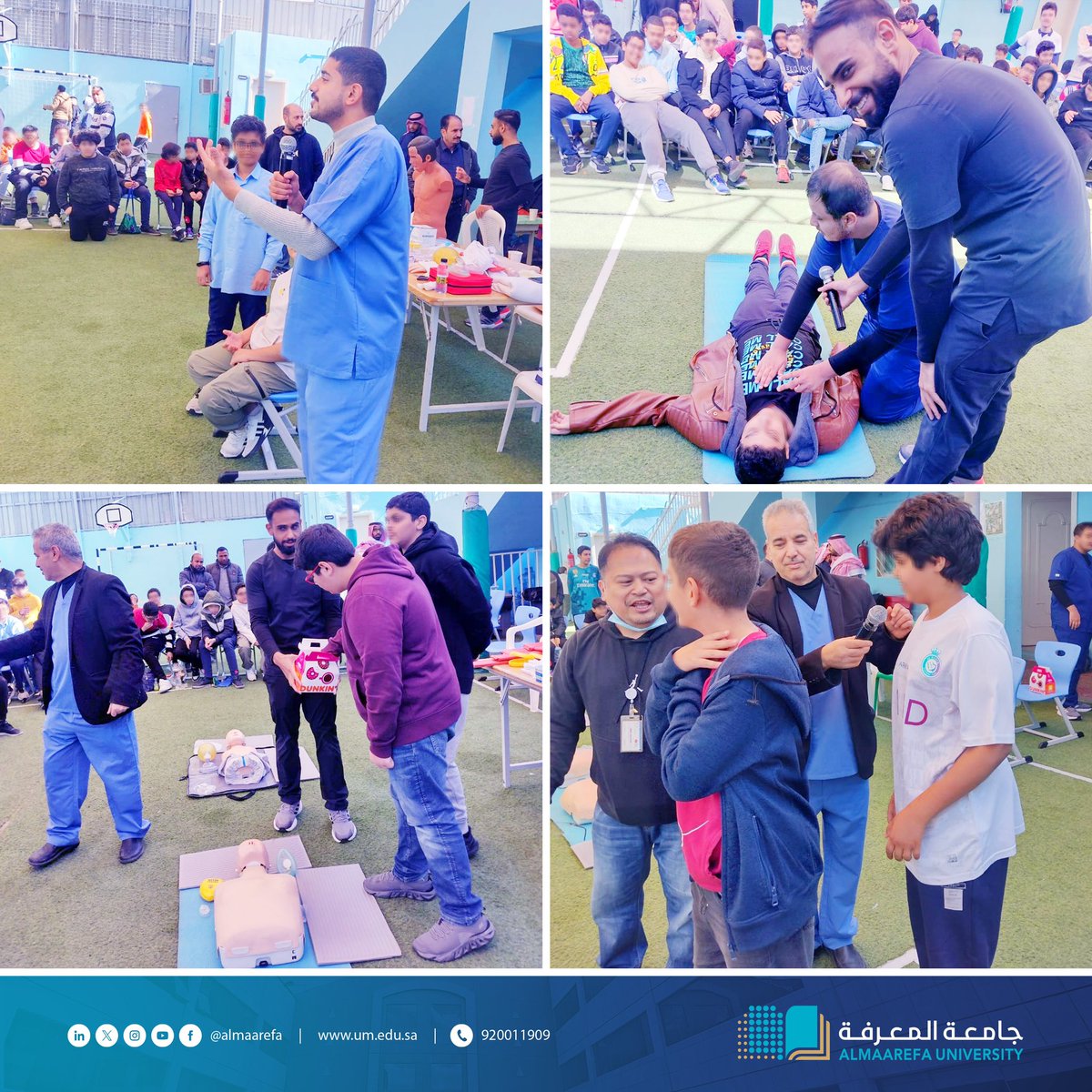 @AlMaarefa: تفعيلا لخطة المسؤولية الاجتماعية للجامعة (برنامج حياة)،نفذ قسم التمريض في #جامعة_المعرفة،اليوم،ورشة