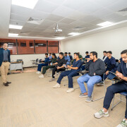 A classroom at Al-Ma'rifa University